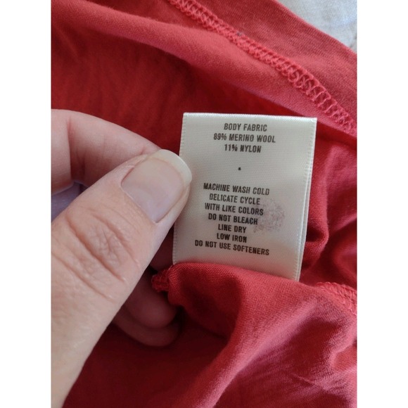 Tracksmith Session Tee Womens Small Merino Wool Blend Running Shirt Orange - Picture 6 of 9